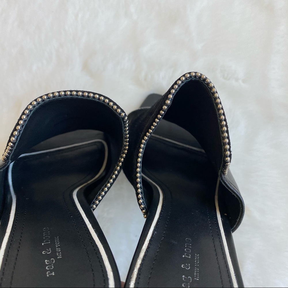 Rag & Bone Myla Suede Leather Studded Mules | Sz 7 - Picture 8 of 10